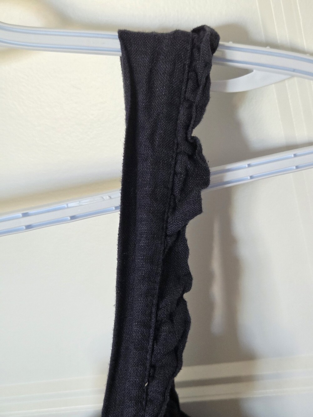Frances Bertini Navy Blue Made in Italy 100% Linen Smocked Maxi Dress Sz M 🇮🇹 - Picture 8 of 14